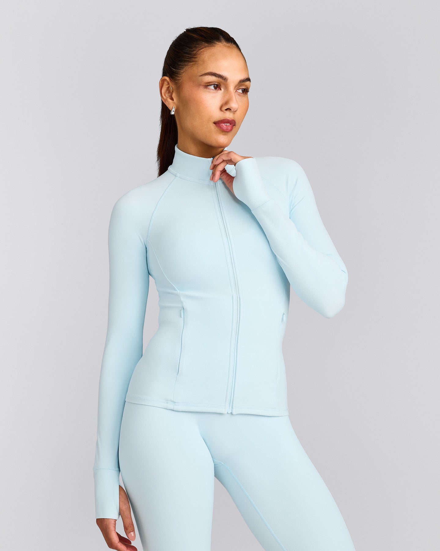 SoftMotion™ Jacket with Gray Logo | Cloud Blue