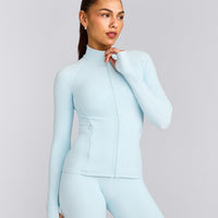 SoftMotion™ Jacket with Gray Logo | Cloud Blue