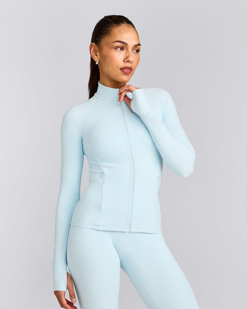 SoftMotion™ Jacket with Gray Logo | Cloud Blue