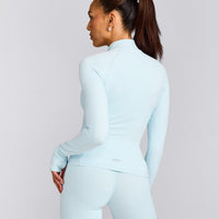 SoftMotion™ Jacket with Gray Logo | Cloud Blue