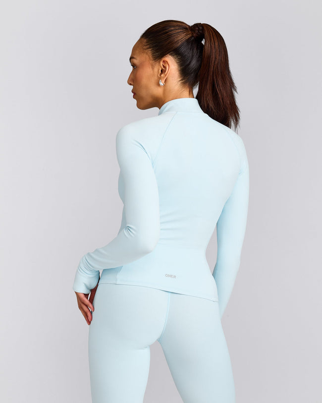 SoftMotion™ Jacket with Gray Logo | Cloud Blue