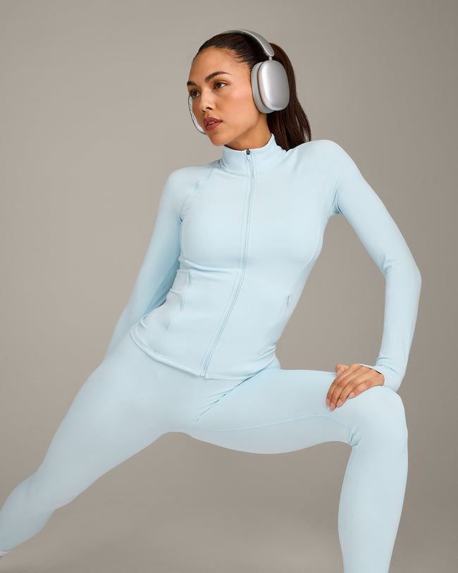 SoftMotion™ Jacket with Gray Logo | Cloud Blue