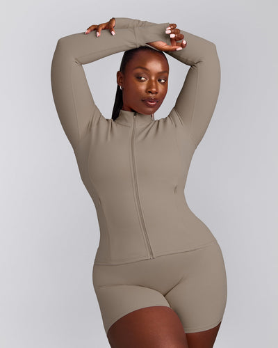 SoftMotion™ Jacket with Gray Logo | Minky