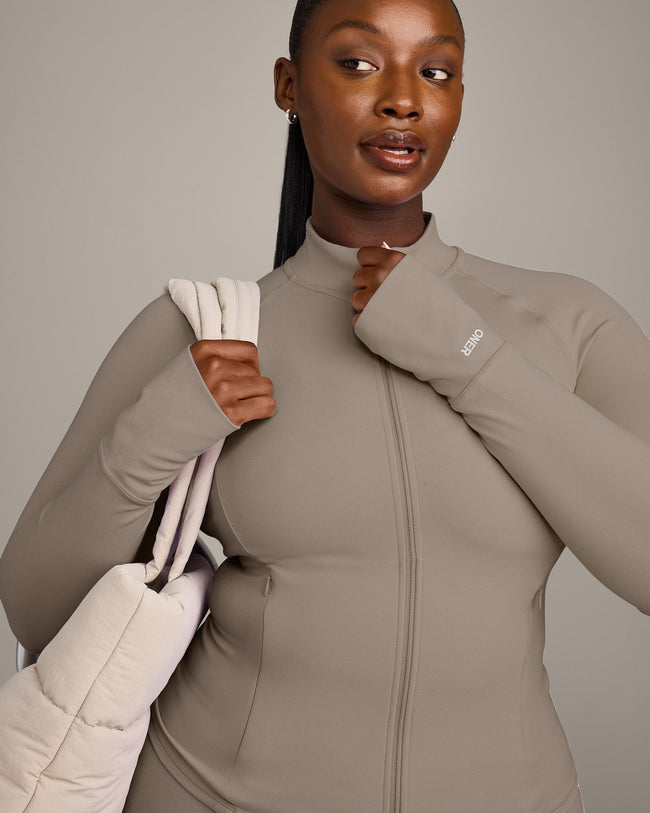 SoftMotion™ Jacket with Gray Logo | Minky