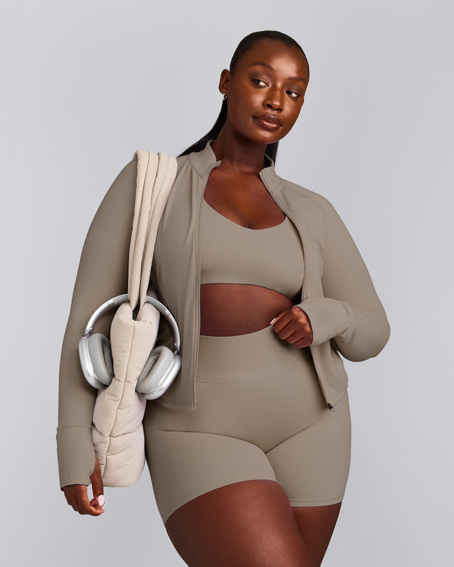 SoftMotion™ Jacket with Gray Logo | Minky