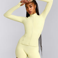 SoftMotion™ Jacket with Gray Logo | Pastel Yellow