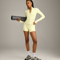 SoftMotion™ Jacket with Gray Logo | Pastel Yellow