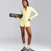 SoftMotion™ Jacket with Gray Logo | Pastel Yellow