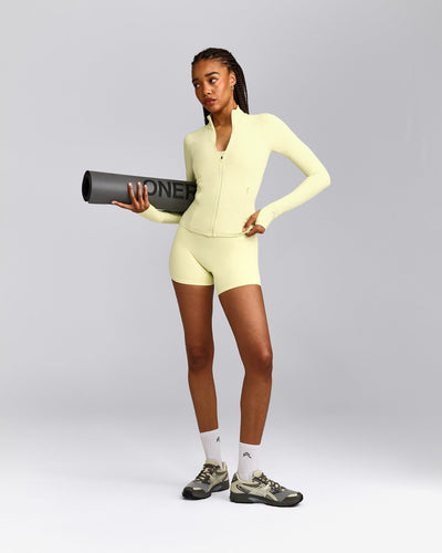 SoftMotion™ Jacket with Gray Logo | Pastel Yellow
