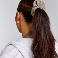 SoftMotion™ Scrunchie with Gray Logo | Minky