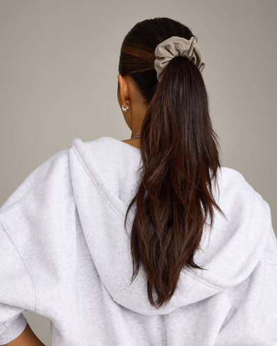 SoftMotion™ Scrunchie with Gray Logo | Minky