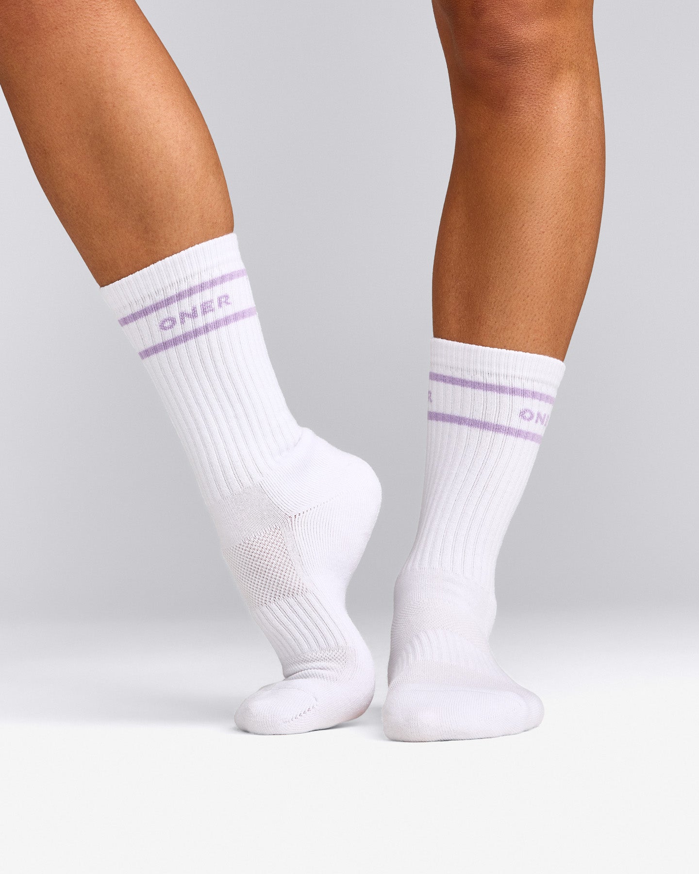 Varsity Stripe Long Crew Socks 1 Pack | Lavender Purple