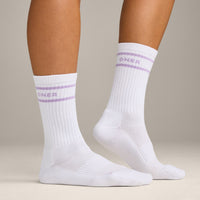 Varsity Stripe Long Crew Socks 1 Pack | Lavender Purple