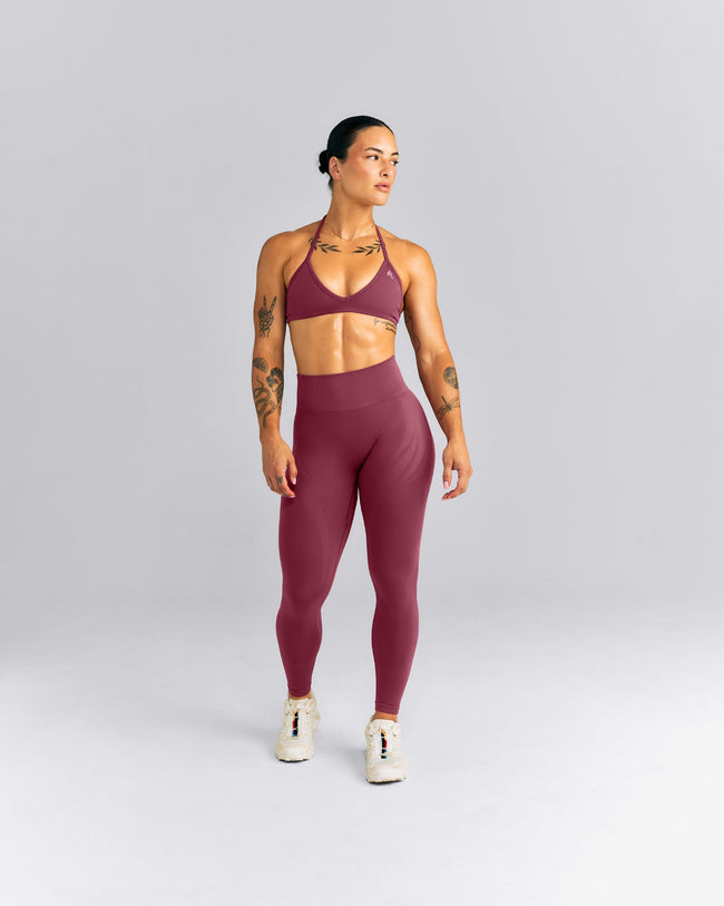 EnhanceLift™ Seamless High Rise Leggings New Branding | Burnt Maroon Red
