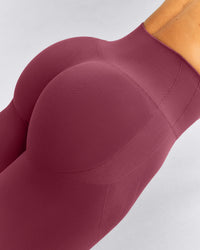 EnhanceLift™ Seamless High Rise Leggings New Branding | Burnt Maroon Red
