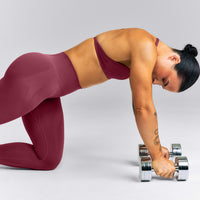 EnhanceLift™ Seamless High Rise Leggings | Burnt Maroon Red
