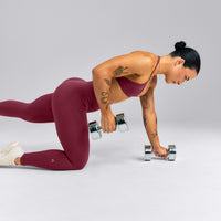 EnhanceLift™ Seamless High Rise Leggings | Burnt Maroon Red