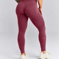 EnhanceLift™ Seamless High Rise Leggings | Burnt Maroon Red