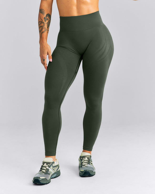 EnhanceLift™ Seamless High Rise Leggings New Branding | Dark Khaki
