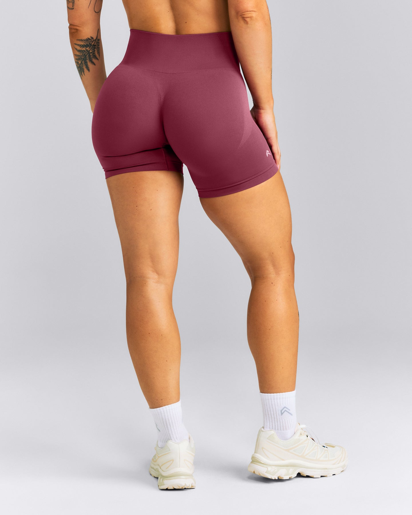 EnhanceLift™ Seamless High Rise Shorts New Branding | Burnt Maroon Red
