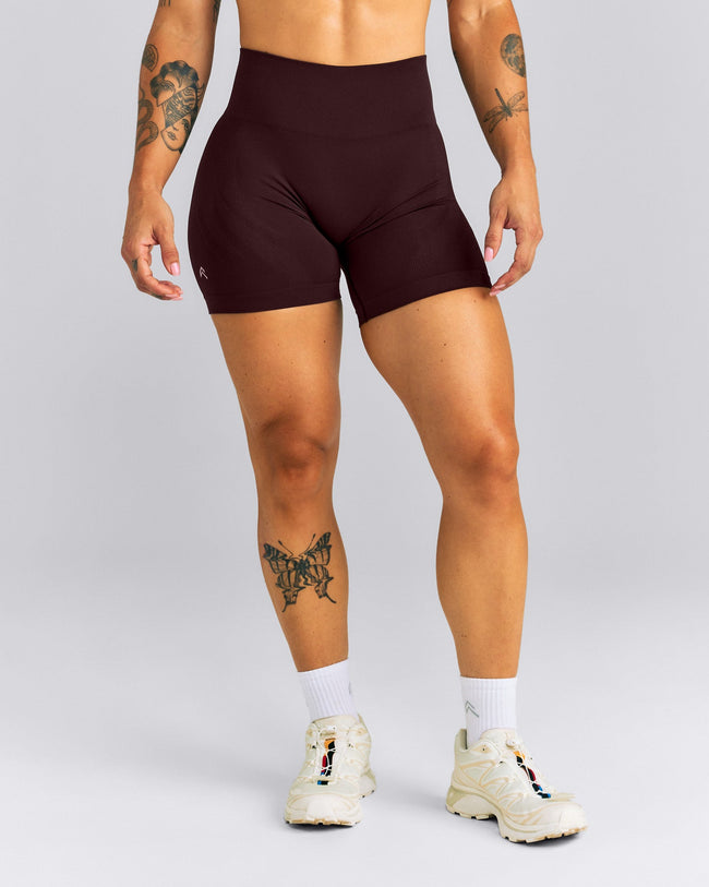 EnhanceLift™ Seamless High Rise Shorts New Branding | Plum Brown