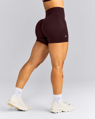 EnhanceLift™ Seamless High Rise Shorts New Branding | Plum Brown