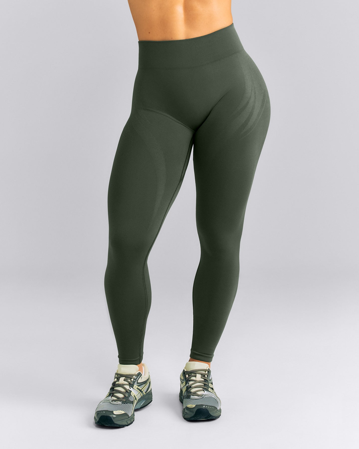 EnhanceLift™ Seamless Mid Rise Leggings New Branding | Dark Khaki