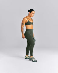 EnhanceLift™ Seamless Mid Rise Leggings New Branding | Dark Khaki