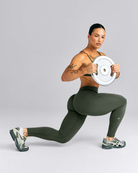 EnhanceLift™ Seamless Mid Rise Leggings New Branding | Dark Khaki