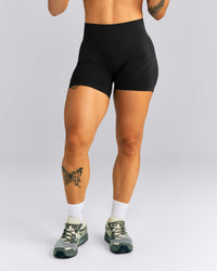 EnhanceLift™ Seamless Mid Rise Shorts New Branding | Black