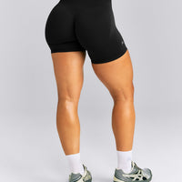 EnhanceLift™ Seamless Mid Rise Shorts New Branding | Black