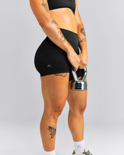 EnhanceLift™ Seamless Mid Rise Shorts New Branding | Black