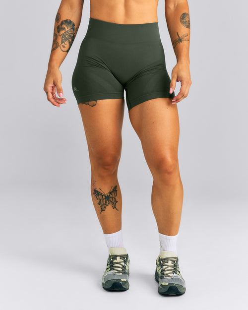 EnhanceLift™ Seamless Mid Rise Shorts | Dark Khaki