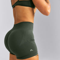 EnhanceLift™ Seamless Mid Rise Shorts New Branding | Dark Khaki