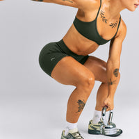 EnhanceLift™ Seamless Mid Rise Shorts New Branding | Dark Khaki
