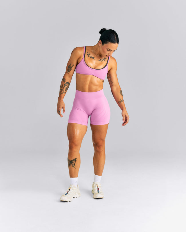 EnhanceLift™ Seamless Mid Rise Shorts New Branding | Rose Pink