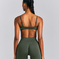 EnhanceLift™ Seamless Minimal Bralette New Branding | Dark Khaki