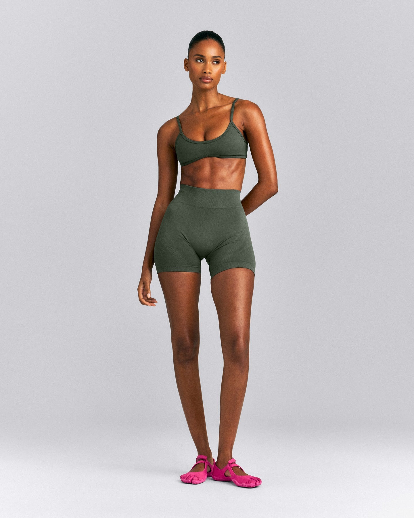 EnhanceLift™ Seamless Minimal Bralette New Branding | Dark Khaki
