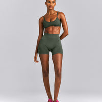 EnhanceLift™ Seamless Minimal Bralette New Branding | Dark Khaki