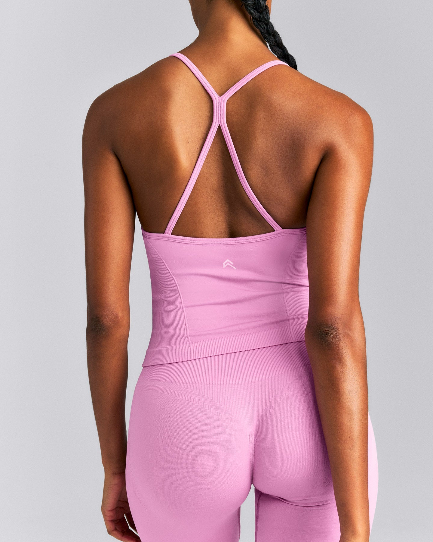 EnhanceLift™ Seamless Strappy Racer Tank Top with Built in Bra New Branding | Rose Pink