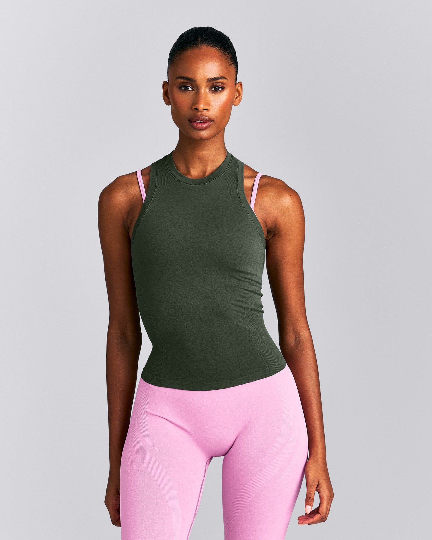 Oner Seamless Fitted Tank Top New Branding | Dark Khaki