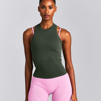 Oner Seamless Fitted Tank Top New Branding | Dark Khaki