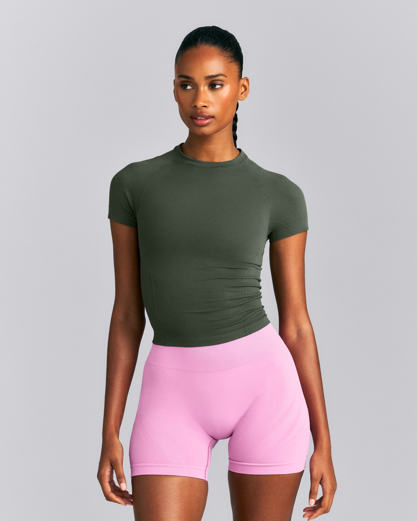 Oner Seamless Fitted Top New Branding | Dark Khaki