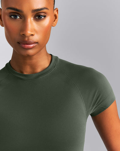 Oner Seamless Fitted Top New Branding | Dark Khaki