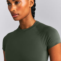 Oner Seamless Fitted Top New Branding | Dark Khaki