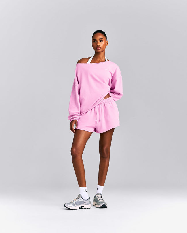 Cotton Vintage Lounge Shorts | Rose Pink