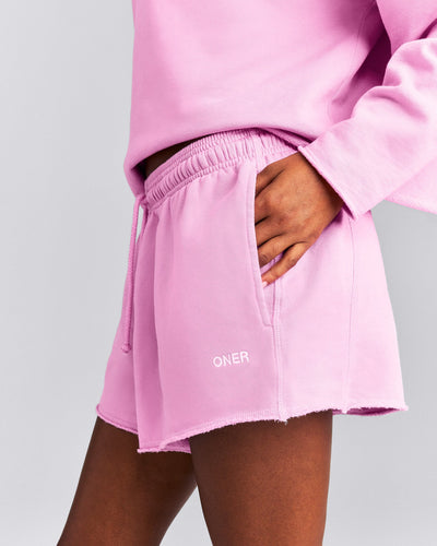 Cotton Vintage Lounge Shorts | Rose Pink