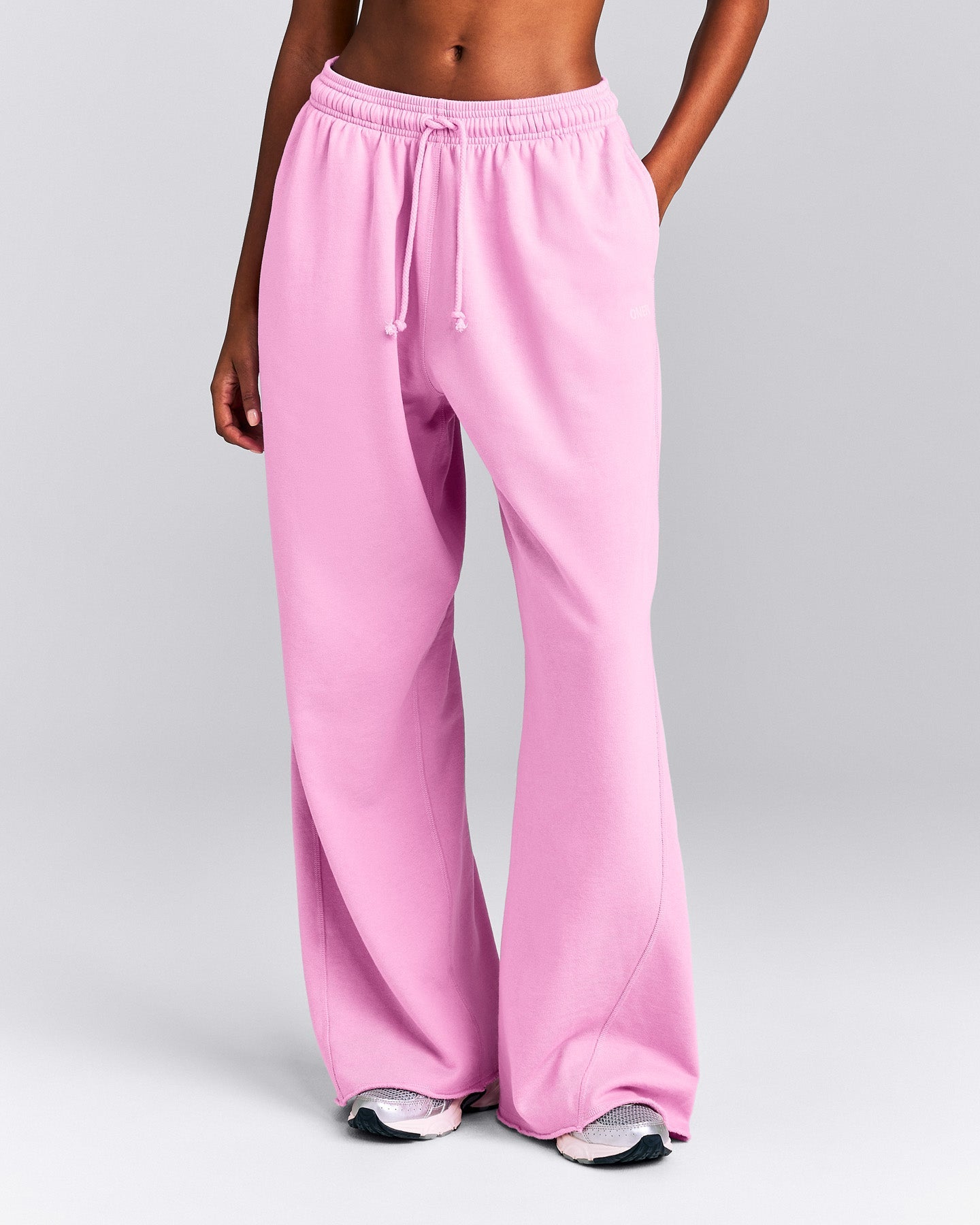 Cotton Vintage Lounge Wide Leg Sweatpants | Rose Pink