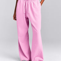 Cotton Vintage Lounge Wide Leg Sweatpants | Rose Pink