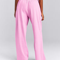 Cotton Vintage Lounge Wide Leg Sweatpants | Rose Pink